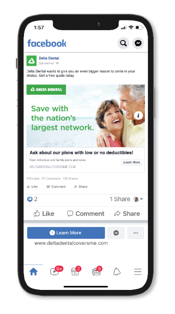 Delta Dental Targeted Social Ads 1