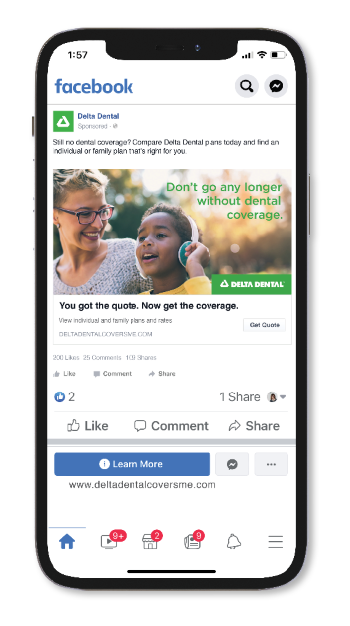 Delta Dental Targeted Social Ads 2